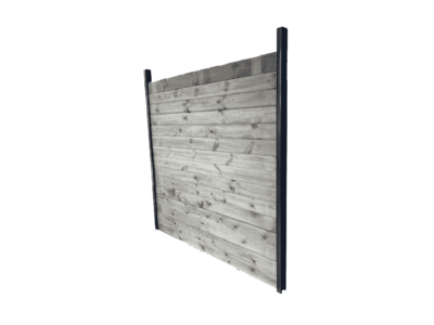Kit Clôture Bois Massif | Pin Sylvestre Traité Autoclave Gris