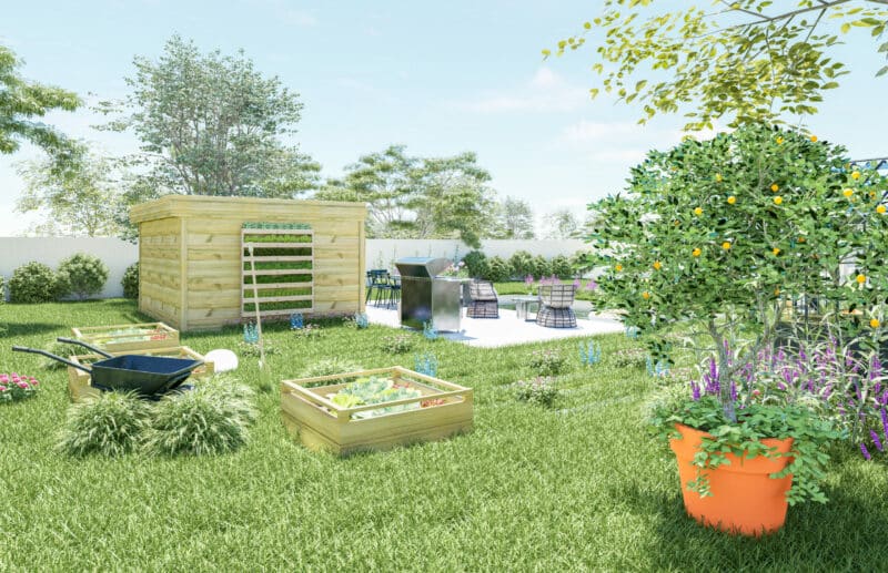 Configurez le votre Téléchargez la notice de montage Positionnez ce modèle en réalité augmentée dans votre jardin. Flashez ce QR-code ou restez appuyé si vous êtes déjà sur mobile