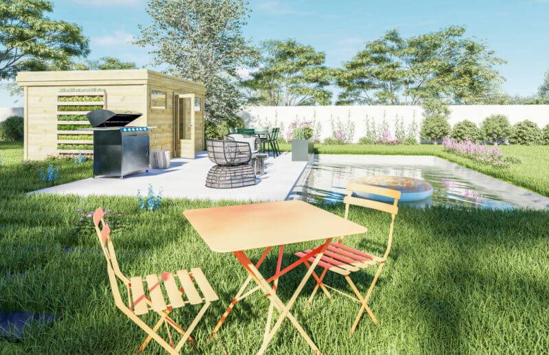 Configurez le votre Téléchargez la notice de montage Positionnez ce modèle en réalité augmentée dans votre jardin. Flashez ce QR-code ou restez appuyé si vous êtes déjà sur mobile