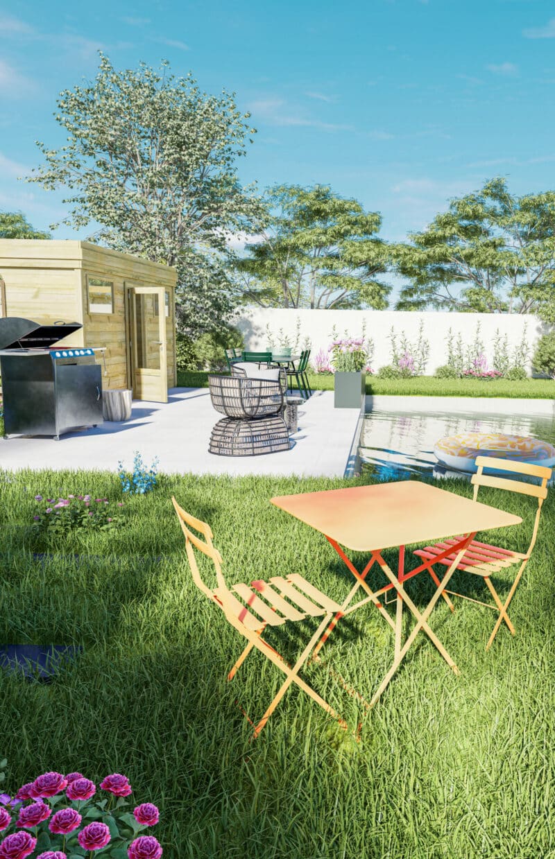 Configurez le votre Téléchargez la notice de montage Positionnez ce modèle en réalité augmentée dans votre jardin. Flashez ce QR-code ou restez appuyé si vous êtes déjà sur mobile