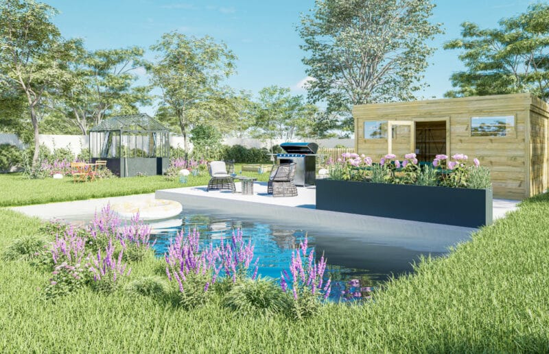 Configurez le votre Téléchargez la notice de montage Positionnez ce modèle en réalité augmentée dans votre jardin. Flashez ce QR-code ou restez appuyé si vous êtes déjà sur mobile