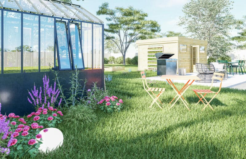 Configurez le votre Téléchargez la notice de montage Positionnez ce modèle en réalité augmentée dans votre jardin. Flashez ce QR-code ou restez appuyé si vous êtes déjà sur mobile