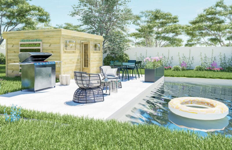 Configurez le votre Téléchargez la notice de montage Positionnez ce modèle en réalité augmentée dans votre jardin. Flashez ce QR-code ou restez appuyé si vous êtes déjà sur mobile