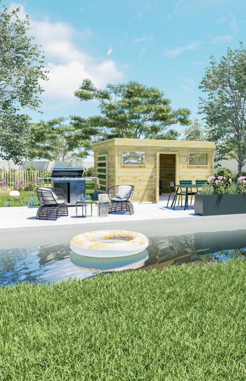 Configurez le votre Téléchargez la notice de montage Positionnez ce modèle en réalité augmentée dans votre jardin. Flashez ce QR-code ou restez appuyé si vous êtes déjà sur mobile