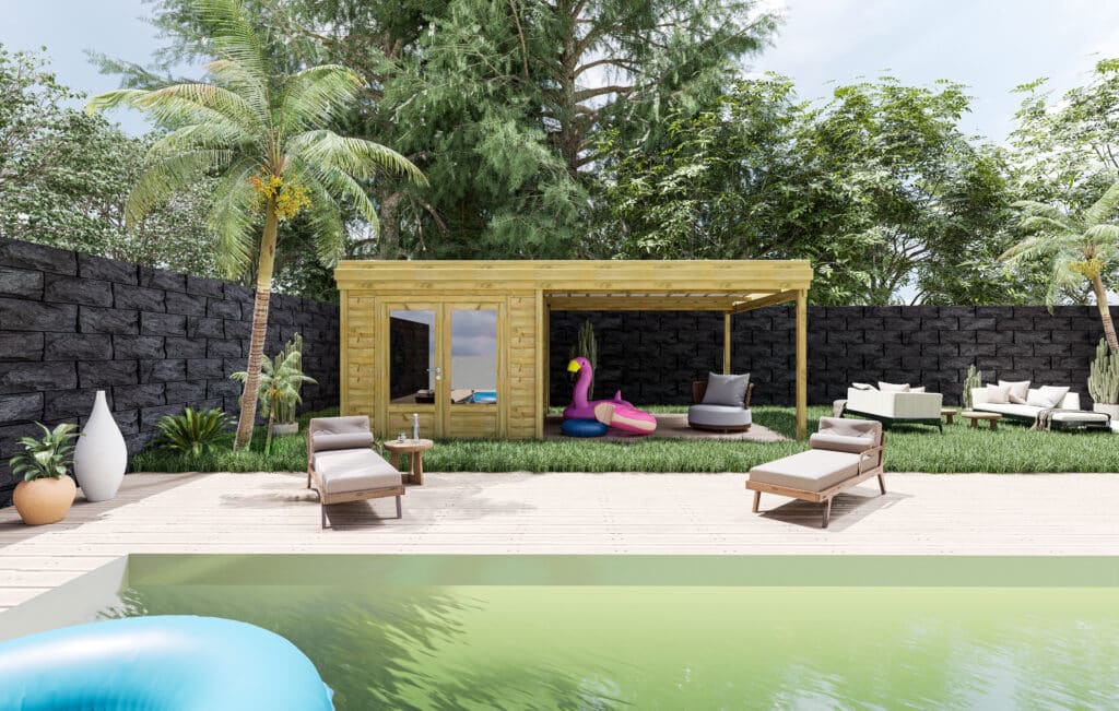 abri de jardin en bois de qualité, abri français, extérieur