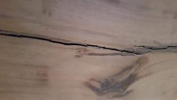 Le bois présente des fissures