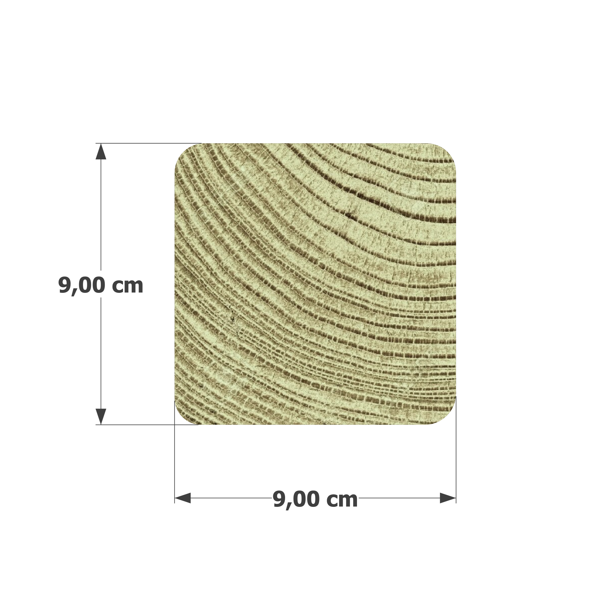 90x90 👉 Optez pour un poteau robuste et durable avec notre section 90x90 mm en pin sylvestre autoclave vert classe 4 ! 💪
