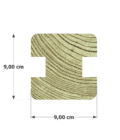 👉 Optez pour un poteau profil H robuste et durable avec notre section 90x90 mm H en pin sylvestre autoclave vert classe 4 ! 💪