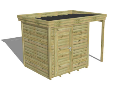 Abri de rangement Porte simple Pleine | Plancher | Extension de toiture