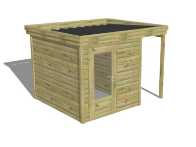 ABRI MADE IN FRANCE Porte simple vitrée | Extension de toiture