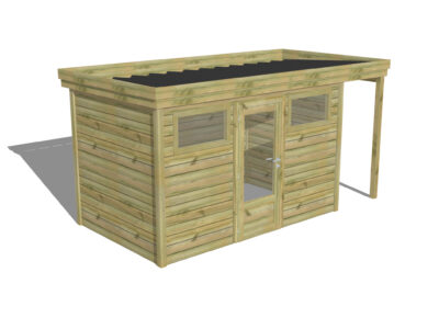 Abri Extension Toiture Fenêtre horizontale / Porte simple vitrée / Fenêtre horizontale | Extension de toiture
