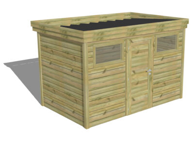 RANGEMENT DE JARDIN Fenêtre horizontale / Porte simple Pleine / Fenêtre horizontale