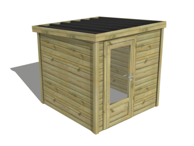 Abri de jardin Essentiel - Porte simple vitrée
