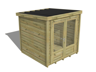 Abri de jardin Essentiel -  / Porte double vitrée | Plancher