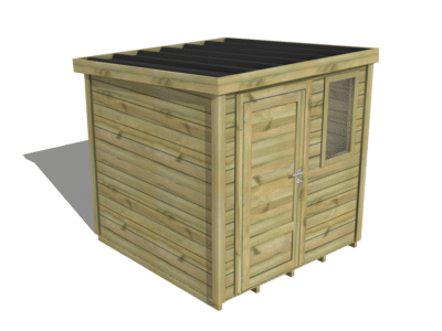 Abri de jardin Essentiel - Porte simple pleine / Fenêtre verticale | Plancher