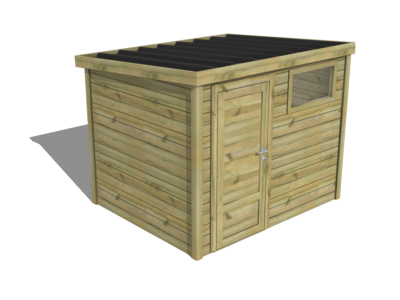 Abri de jardin Essentiel - Porte simple pleine / Fenêtre verticale - 2.64 m, 2.14 m