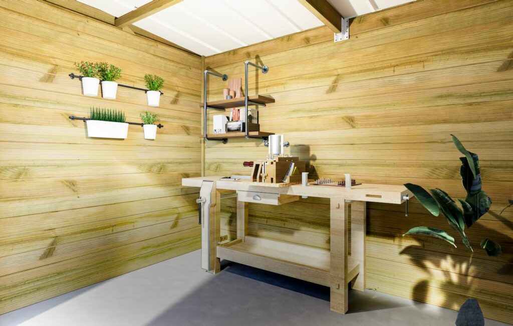 abri de jardin, réorganiser son abri de jardin, aménagement intérieur
