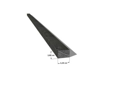 Tasseau en pin sylvestre traité autoclave noir – Section 28x42 mm