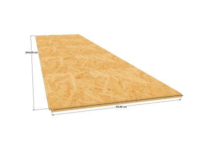 Panneau OSB 3 rainuré-languette – Dimensions 590x2440 mm – Épaisseur 18 mm