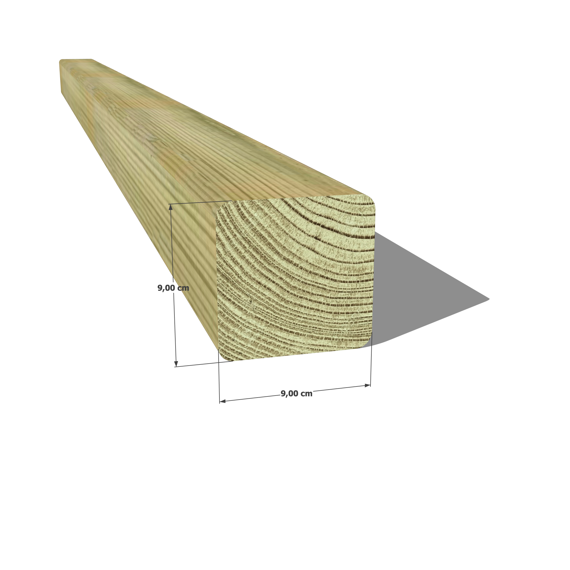 👉 Optez pour un poteau robuste et durable avec notre section 90x90 mm en pin sylvestre autoclave vert classe 4 ! 💪