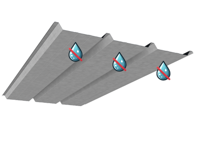 Bac acier gris anthracite RAL 7016 – Épaisseur 63/100 – 5 Ondulations